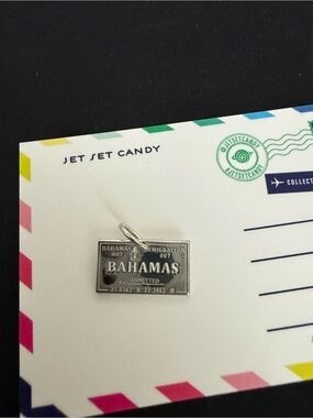 Bahamas Travel Charm Pendant - Silver